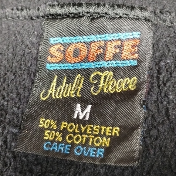 VINTAGE 90s Soffe Adult Medium Sweatpants Joggers Baggy Black Made In USA *READ* - Picture 7 of 8